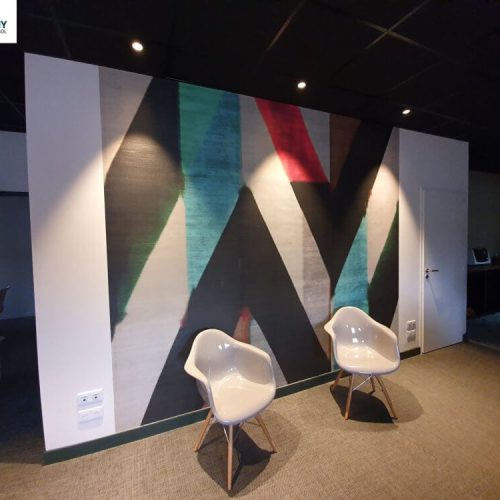 Pose de tapisserie par l'entreprise Barthélémy Pau