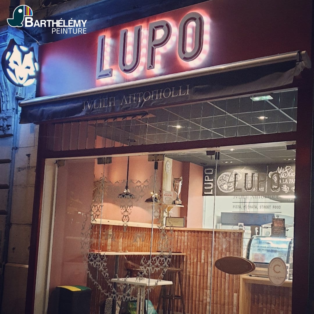 Plâtrerie, sol et peinture : Pizzeria LUPO à Pau par l’entreprise Barthélémy